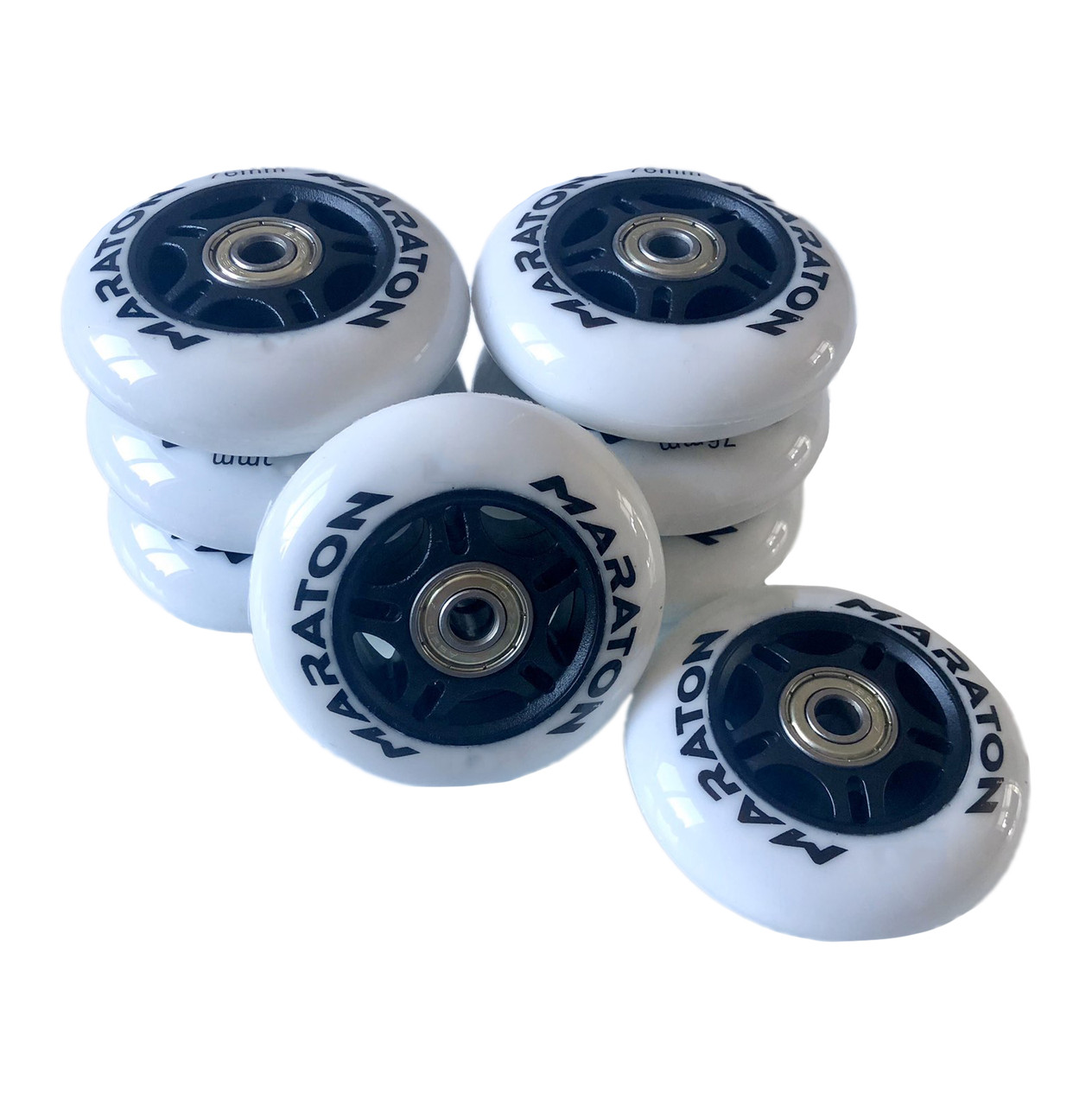 

Колеса для роликовых коньков Maraton My Go Inline Wheels PU 64 мм 8 шт c подшипниками White