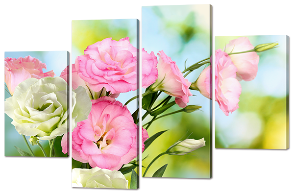 

Модульная картина Interno Холст Эустомы 126х88см