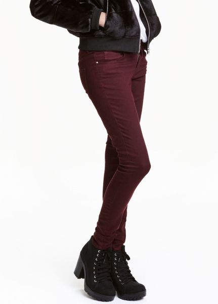 

Джинсы H&M 32 Бордовые (1090-800)
