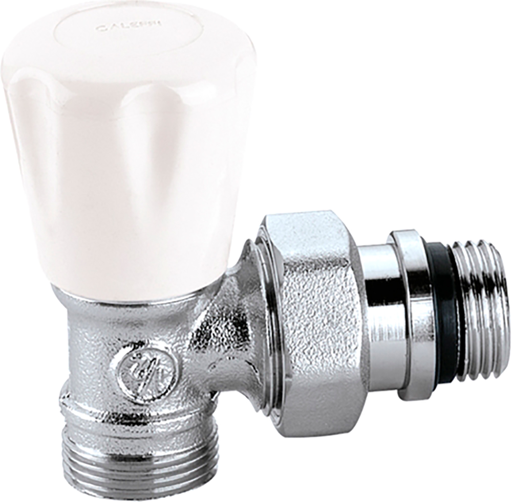 

Кран радиаторный CALEFFI М23 x 1.5 x 1/2" угловой 10 bar (340402)