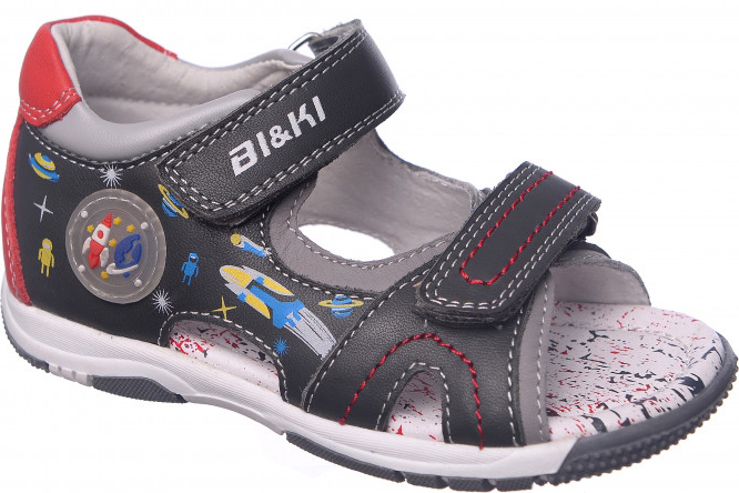 

Кожаные босоножки BI&KI 0281C 23 Серый