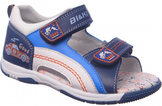 

Кожаные босоножки BI&KI 0283A 25 Бело-синий