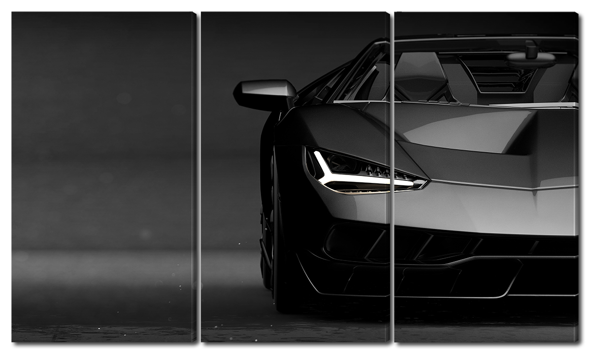

Модульная картина Interno Эко кожа Темный спортивный автомобиль 164x93см