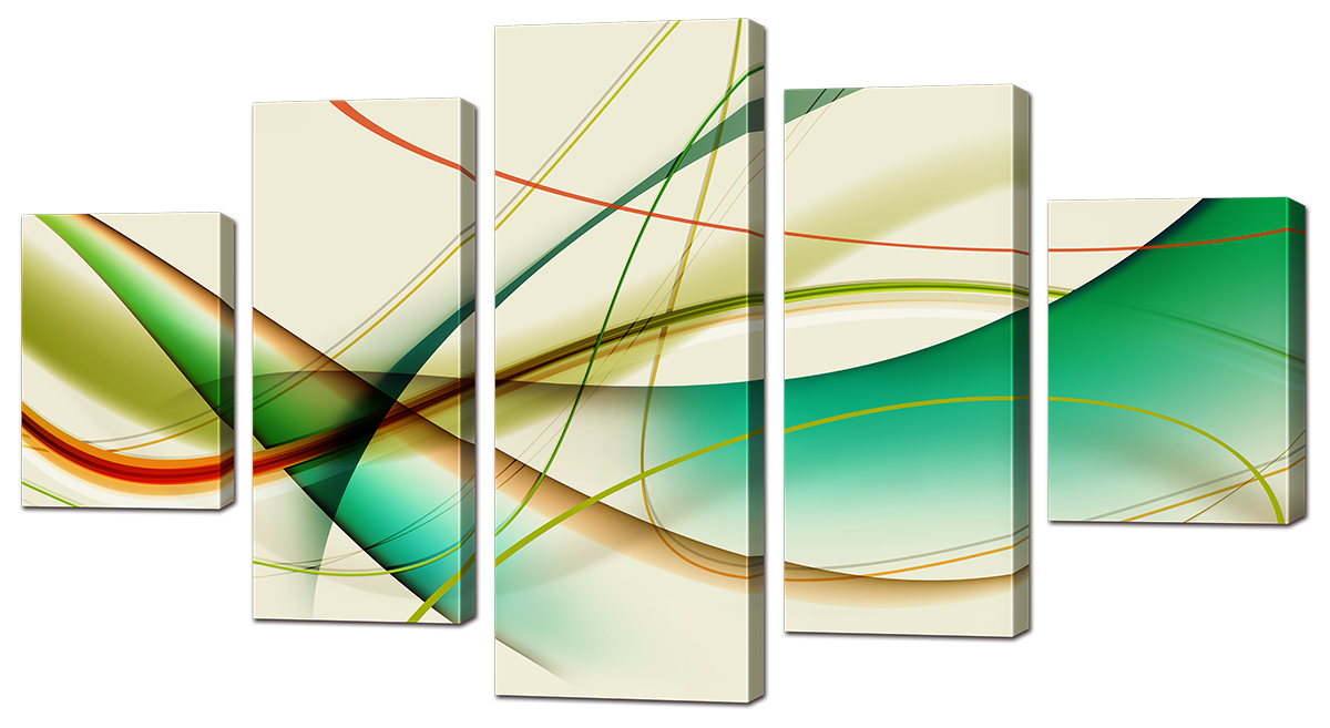 

Модульная картина Interno Эко кожа Графическая абстракция 158х90см