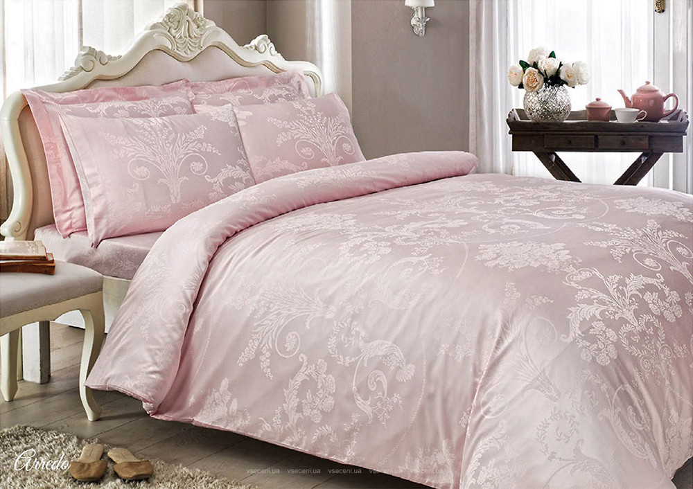 

Постельное белье Tivolyo Home Arredo евро 4 предмета пудра 200х220