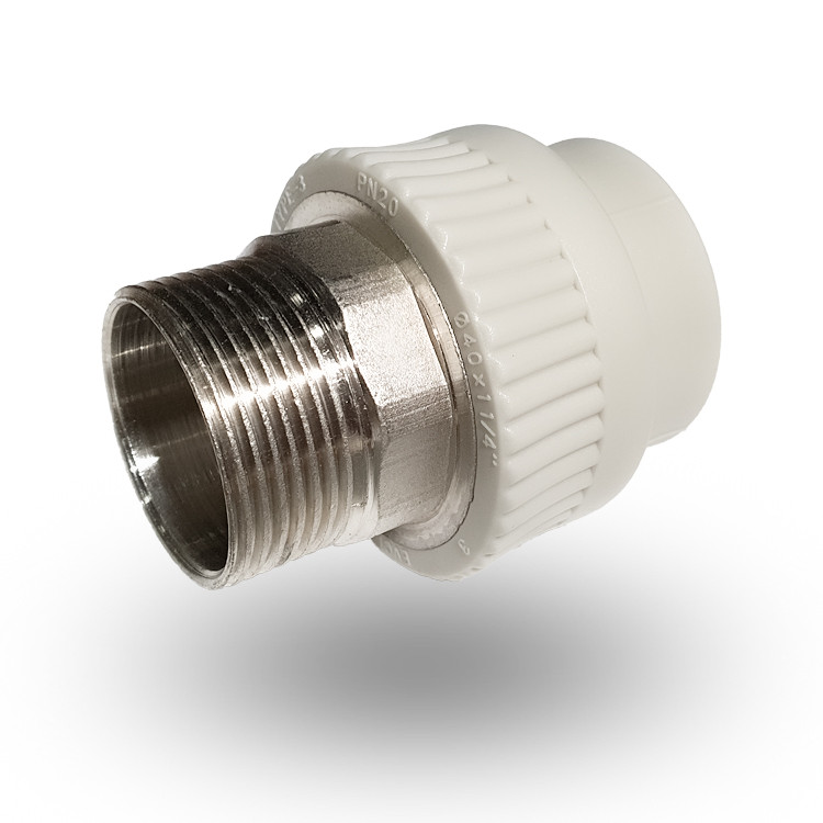 

Муфта полипропиленовая под ключ с внешней резьбой PP- R 50, 1 1/2"Н