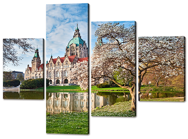 

Модульная картина Interno Холст Весенний дворец 106x78см