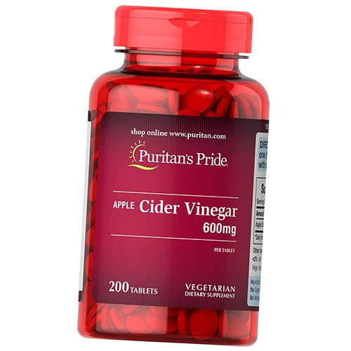 

Яблочный уксус, Apple Cider Vinegar 600, Puritan's Pride 200таб (72367041)