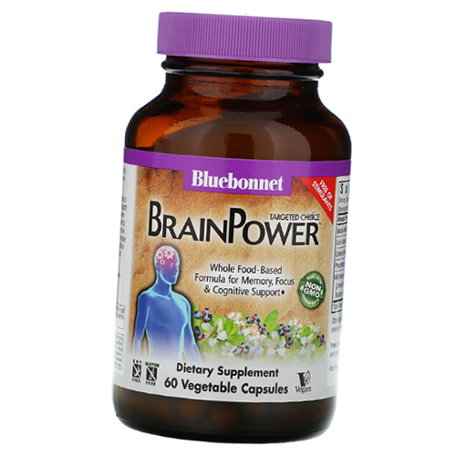 

Комплекс для улучшения работы мозга, Brain Power, Bluebonnet Nutrition 60вегкапс (71393017)