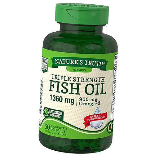 

Омега Nature's Truth Triple Strength Fish Oil 1360 60гелкапс (67509002)