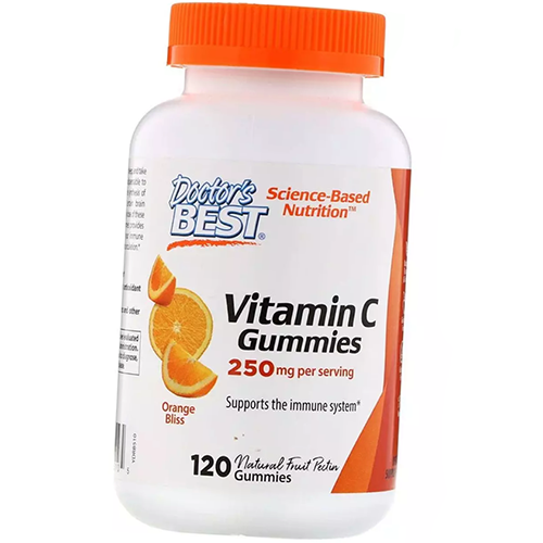 

Витамин С жевательный, Vitamin C Gummies, Doctor's Best 120таб (36327070)