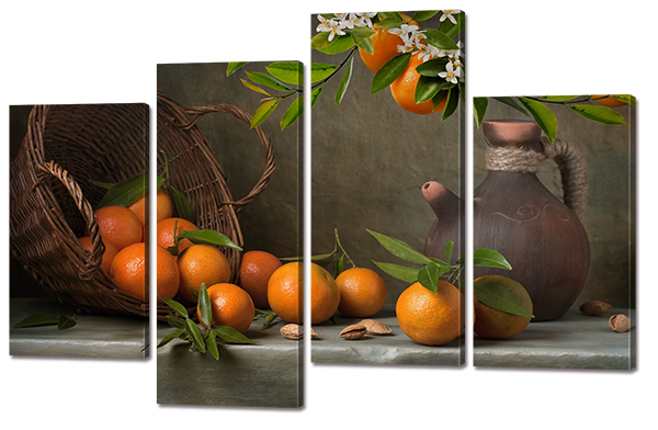 

Модульная картина Interno Эко кожа Апельсины натюрморт 160x110см