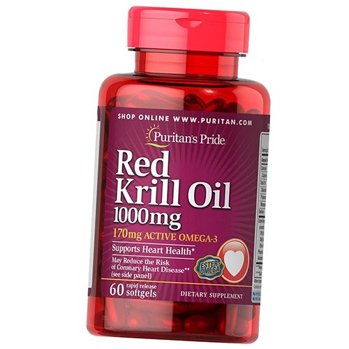 

Масло криля, Red Krill Oil 1000, Puritan's Pride 60гелкапс (67367024)