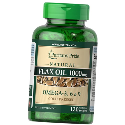 

Натуральное Масло льна, Natural Flax Oil 1000, Puritan's Pride 120гелкапс (67367005)