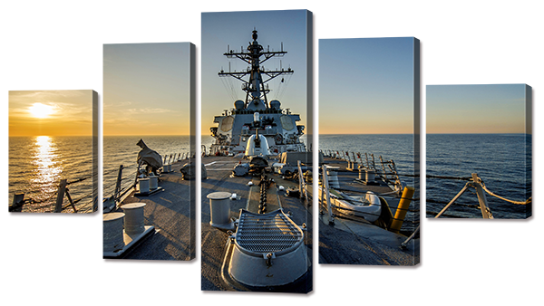 

Модульная картина Interno Эко кожа Корабль 123х69см (А752M)