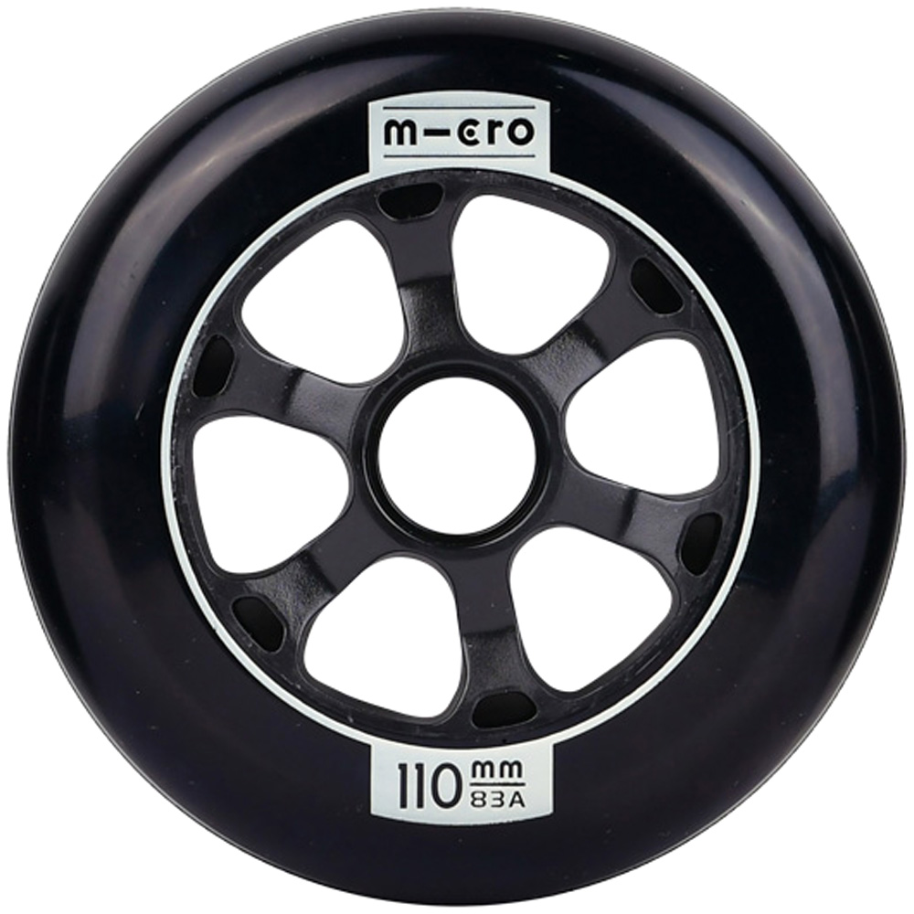 Колеса для роликовых коньков Micro Flow black 110 мм 3 шт (MSA-FLW-BK ...