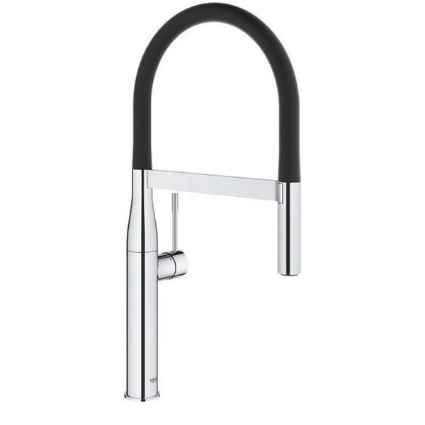 

Cмеситель для кухни однорычажный с гибким шлангом GROHE хром ESSENCE латунь 30294000