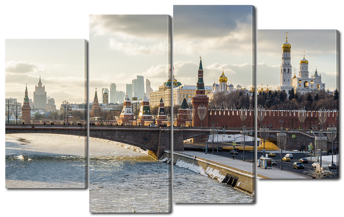 

Модульная картина Interno Холст Вид на Кремль 94x56см