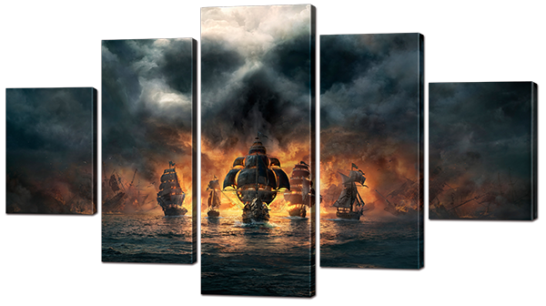 

Модульная картина Interno Искусственный холст Бой 185х106см