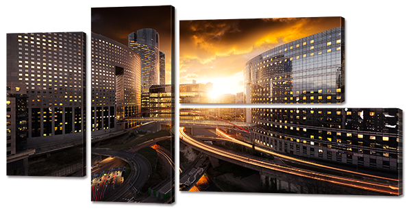 

Модульная картина Interno Эко кожа Отражение гор 102x54см