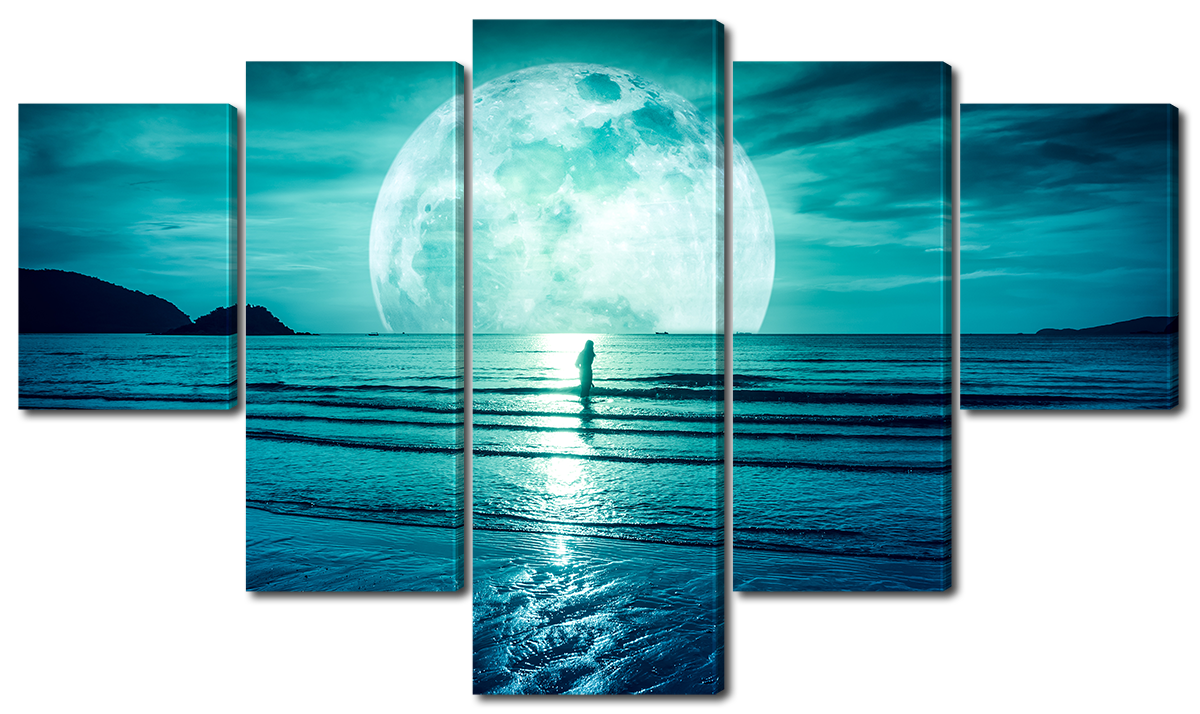 

Модульная картина Interno Холст Большая луна 142х80см