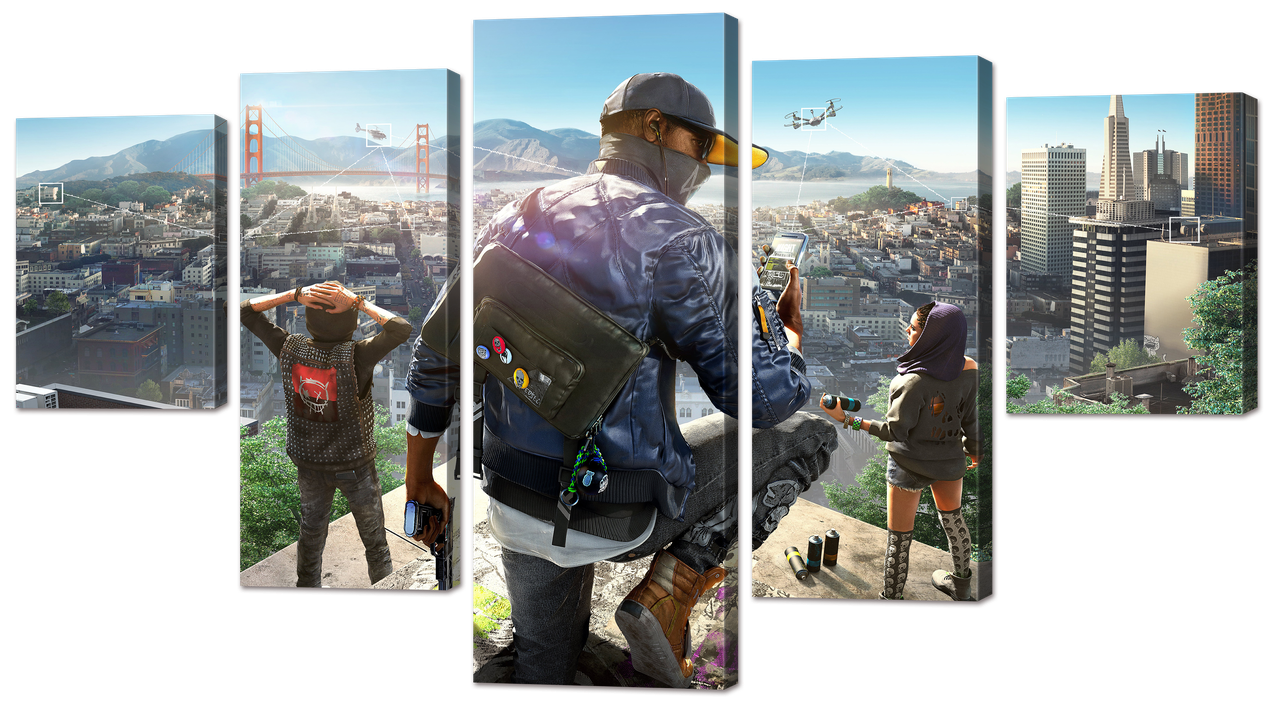 

Модульная картина Interno Холст Watch Dogs 142х80см