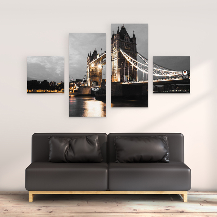 

Модульная картина GUS "Города, Тауэрский мост, Лондон #5" 175x100 см (XC007 - Модульные картины)