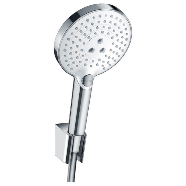 

Душевой гарнитур (шланг, ручная лейка и держатель) HANSGROHE хром RAINDANCE SELECT S 26721400