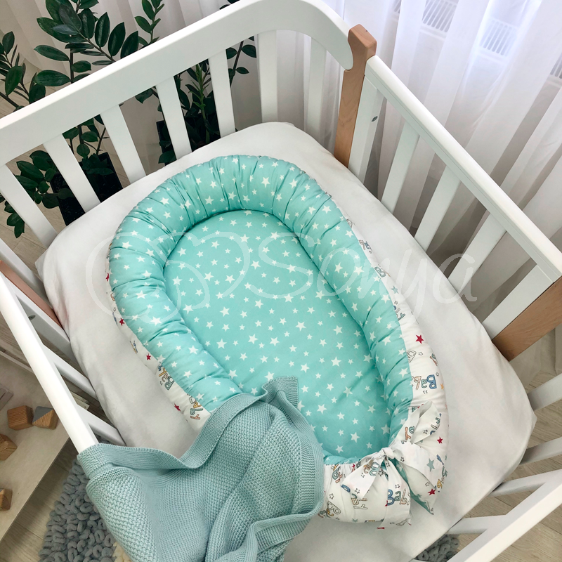 

Кокон для новорожденных (позиционер гнездышко) Baby Design Baby разноцветный 90х65 см