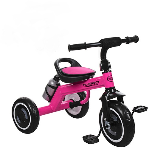 

Трехколесный велосипед Turbotrike со светящимися EVA колесами и бутылкой для воды M 3648-6 розовый