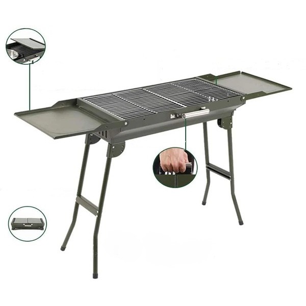 

Складаний,портативний, металевий мангал BBQ Grill з решiткою для грилю OB-009821