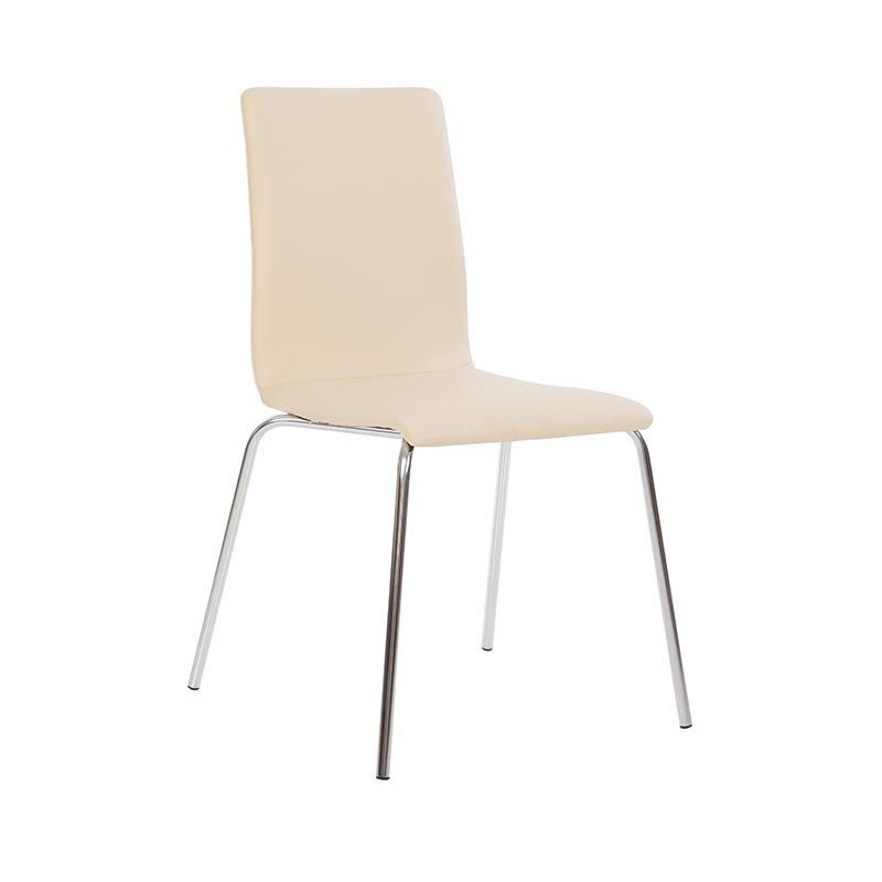 

Стул для кухни, кафе, бара SOFI chrome комплект 4 шт. каркас - металл, обивка - экокожа ECO 7 Новый Стиль бежевый