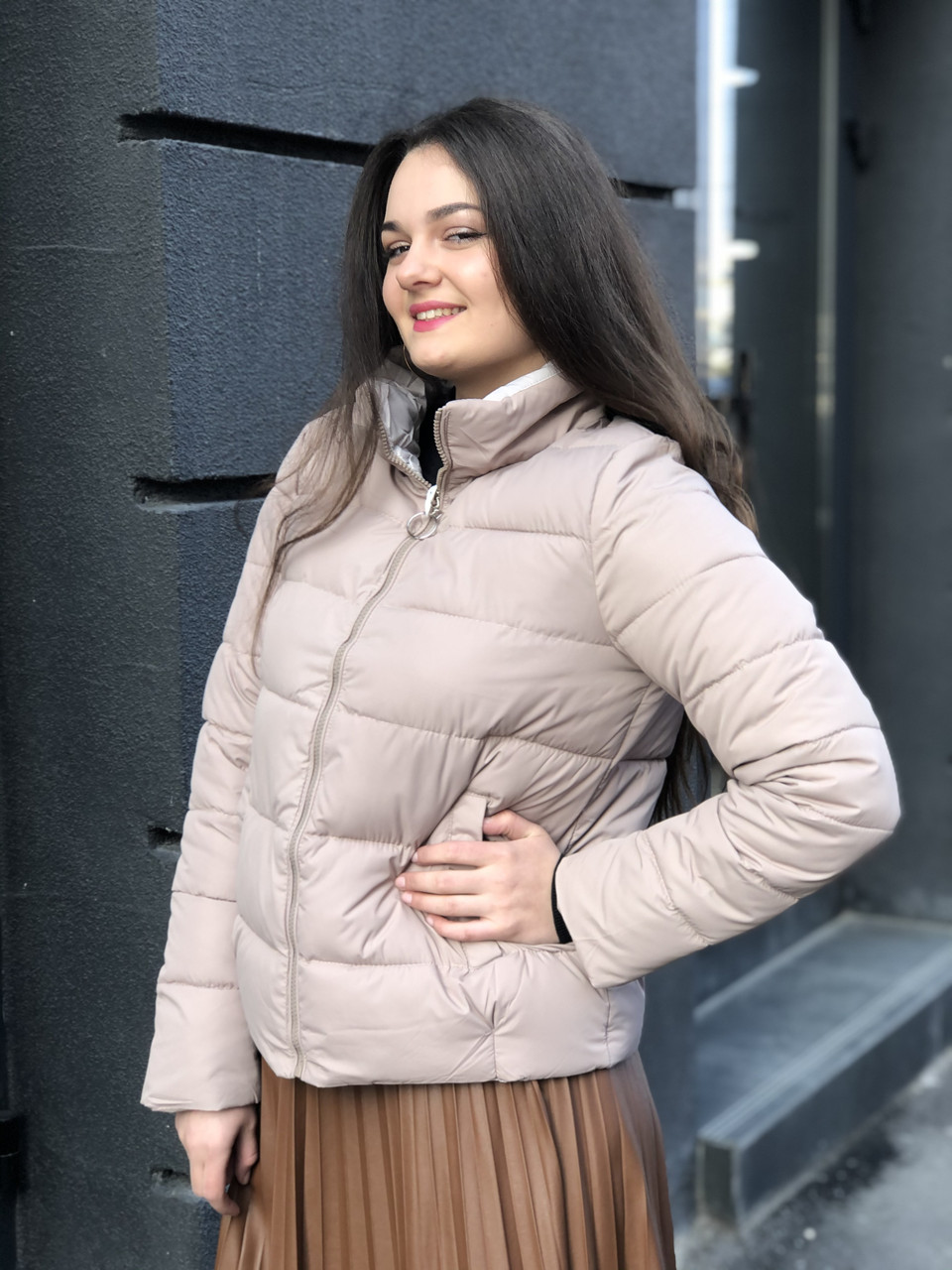 

Куртка женская дутая весенняя XS Memelaa KUD-2133-беж-XS