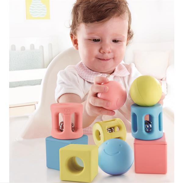 

Набор погремушек Hape Геометрические фигуры 9 в 1 (E0456)