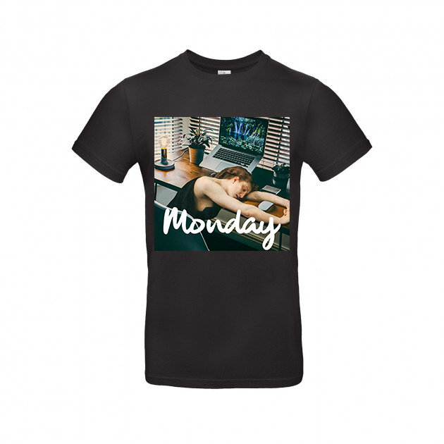 

Футболка с принтом Monday Мужская Чёрная S
