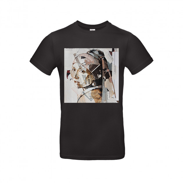

Футболка Dali's Mustache clothes с принтом Девушка с жемчужной серёжкой Женская Чёрная S