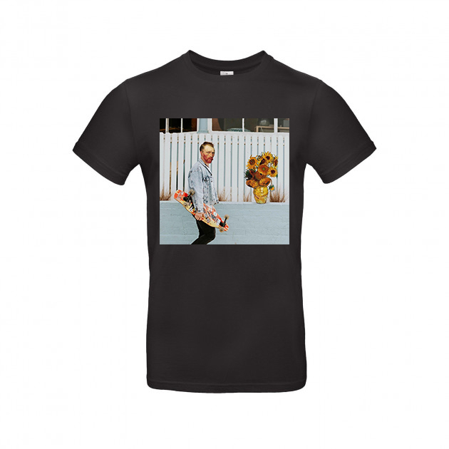 

Футболка Dali's Mustache clothes с принтом Винсент и Подсолнухи Женская Чёрная М