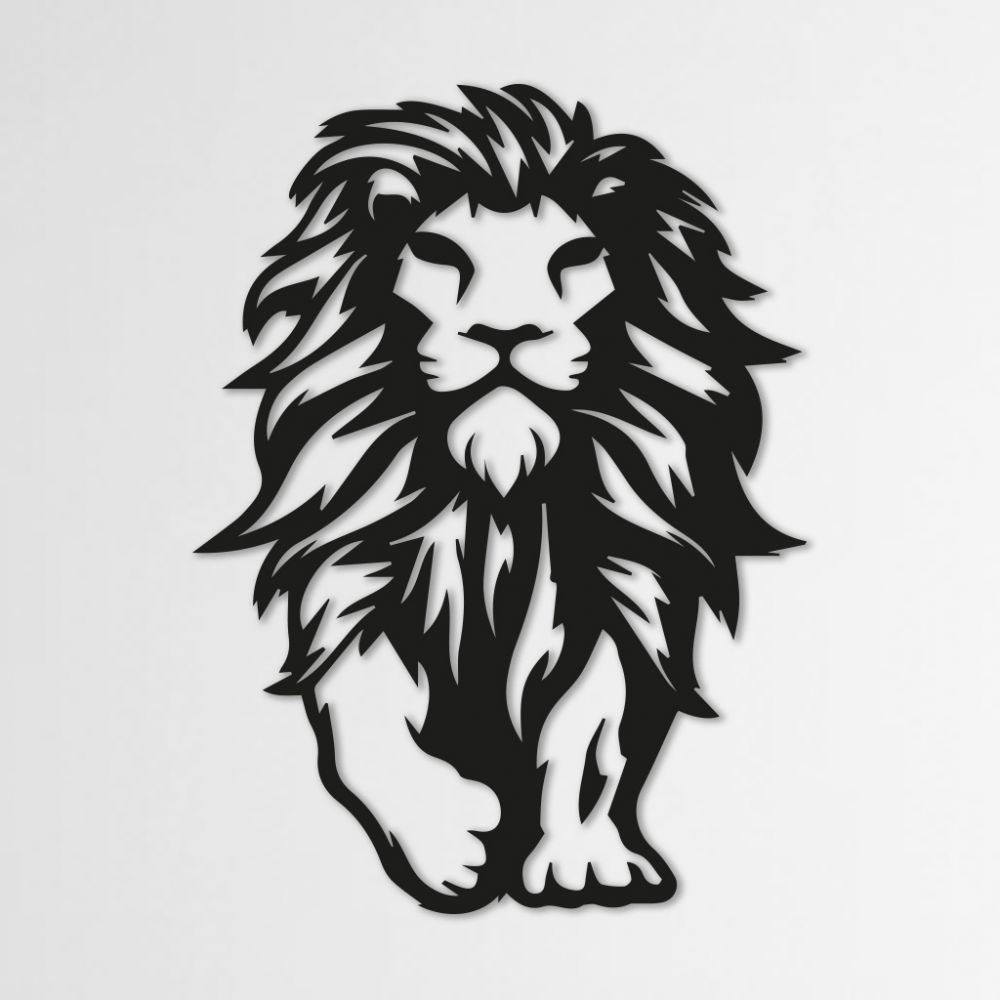 

Объемная картина-панно из дерева на стену 40х55 см IdeaClock Lion walk