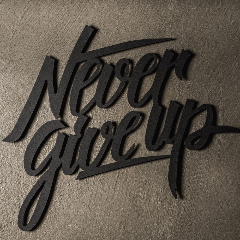

Объемная картина-панно из дерева на стену 100х86 см IdeaClock Never give up