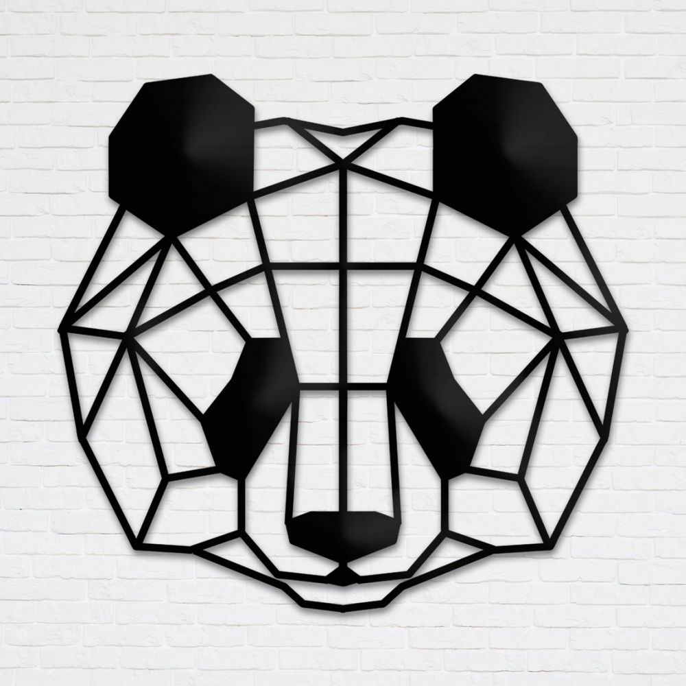 

Объемная картина-панно из дерева на стену 70х48 см IdeaClock Panda face