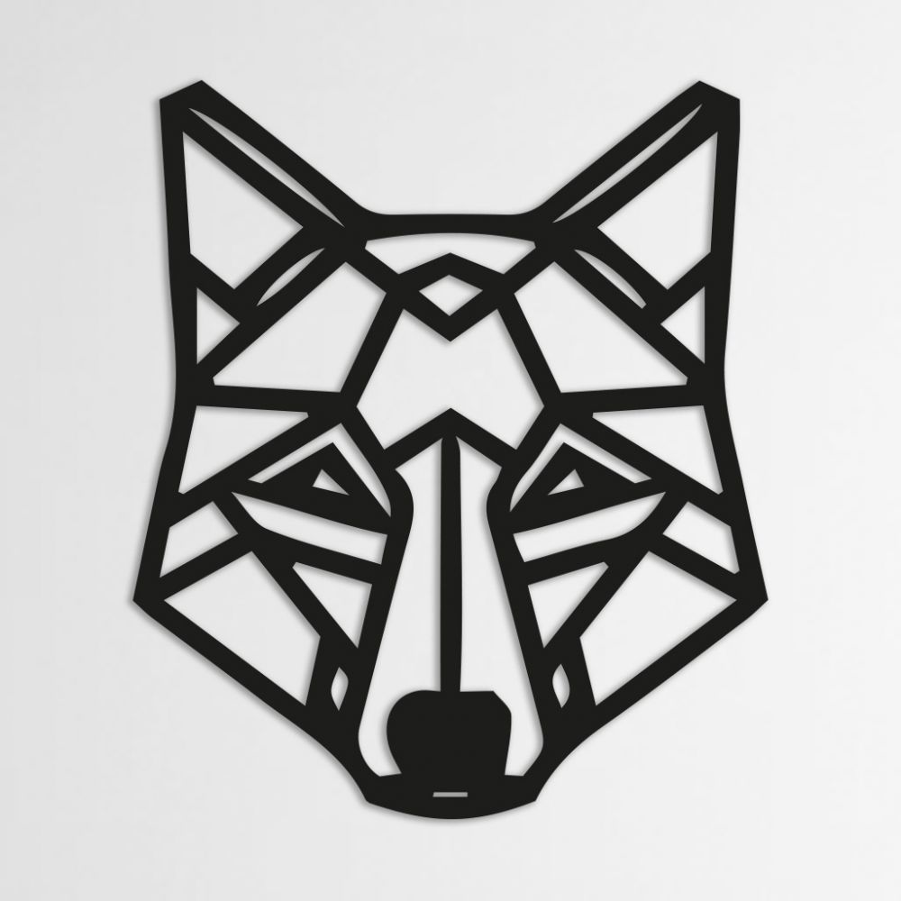 

Объемная картина-панно из дерева на стену 50х58 см IdeaClock Wolf face