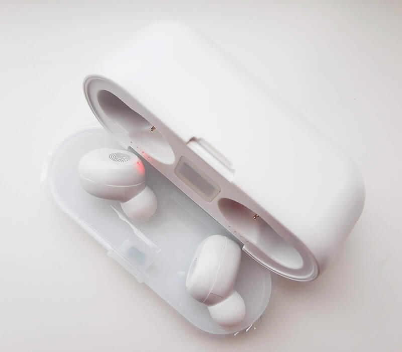 

Наушники сенсорные беспроводные TWS Bluetooth с кейсом белые