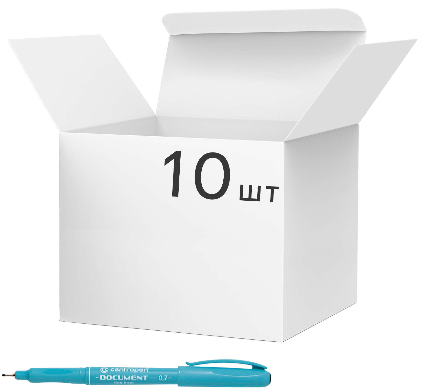 

Набор лайнеров Centropen Document 0.7 мм Черных 10 шт (2631/0,7)