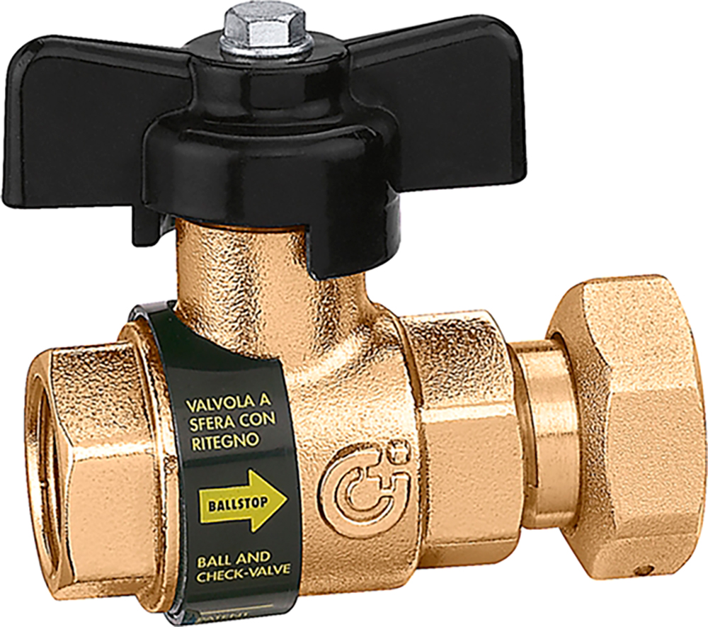 

Кран шаровой CALEFFI с обратным клапаном 3/4" В x 3/4" НГ (333500)
