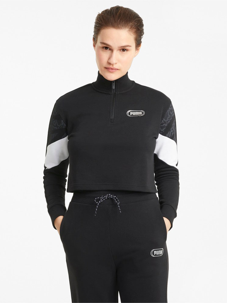 

Толстовка Puma Rebel Half-Zip Crew 58575551 XL Puma Black-Untamed