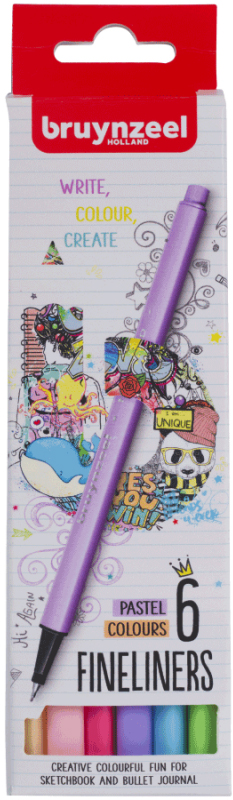 

Набор линеров Bruynzeel Fineliner Pastel 6 цветов (8712079454067)