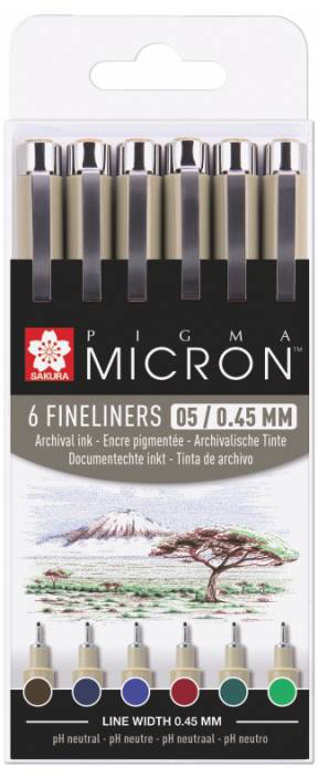 

Набор линеров Sakura Pigma Micron 05 Earth 6 цветов (8712079421762)