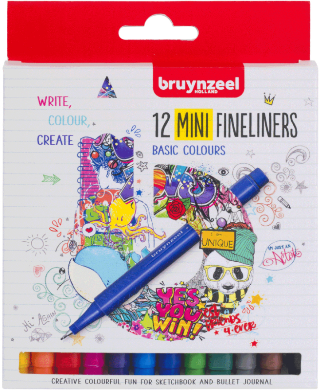 

Набор линеров Bruynzeel Fineliner Mini 12 цветов (8712079453947)