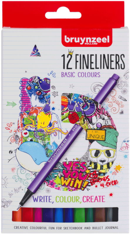 

Набор линеров Bruynzeel Fineliner 12 цветов (8712079454128)