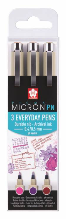 

Набор ручек Sakura Pigma Micron PN Crafts 3 цвета Розово-красный/Пурпурный/Бордовый (8712079409401)